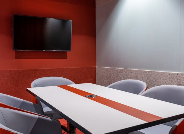 Modern conference room with TV